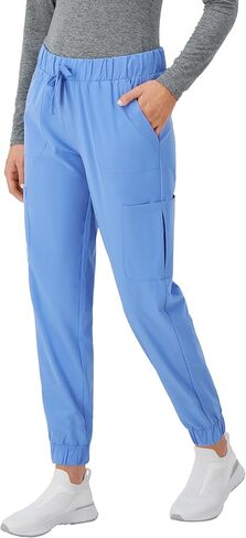 Hanes Women's Scrubs Cargo Joggers, Healthcare Scrub Joggers for Women, Moisture Wicking in Saudi Arabia