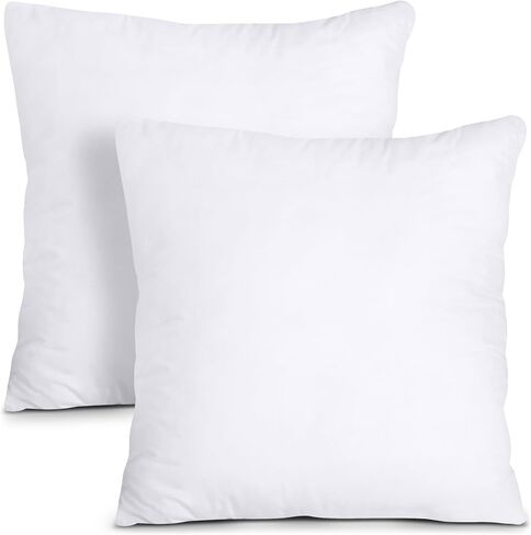 Utopia Bedding Throw Pillows Insert (Pack of 2, White) - 18 x 18 Inches Bed and Couch Pillows - Indoor Decorative Pillows in Saudi Arabia