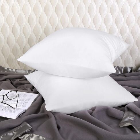 Utopia Bedding Throw Pillows Insert (Pack of 2, White) - 18 x 18 Inches Bed and Couch Pillows - Indoor Decorative Pillows in Saudi Arabia
