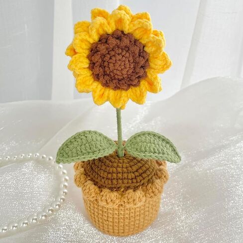 JOMODECOR Handmade Crochet Cute Cactus Potted Plants, Knitted Artificial Forever Flowers with Exquisite Pot, Gift to Friends Women Kids, Perfect for Home Decorations, Office Desk in Saudi Arabia