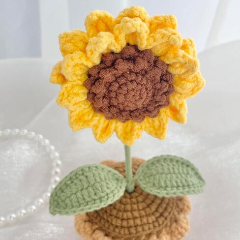 JOMODECOR Handmade Crochet Cute Cactus Potted Plants, Knitted Artificial Forever Flowers with Exquisite Pot, Gift to Friends Women Kids, Perfect for Home Decorations, Office Desk in Saudi Arabia