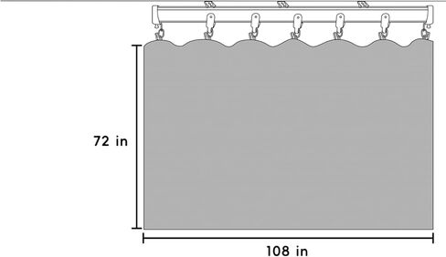 Room Divider Blackout Curtains Flexible Curtain Track Set Ceiling Mounted Curtain Rod Window Curtains for Bedroom Living Room, 1 Panel Dark Grey Curtain and Black Track Set (W72 x H72 in) in Saudi Arabia