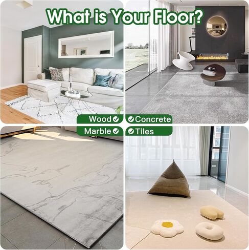 12+2PCS Non Skid Rug Backing for Hardwood Floors and Tiles,Reusable and Washable Non Slip Rug Pads,Rug Tape Hardwood Floor No Damage,Home Decor Apartment Essentials Carpet Tape for Area Rugs in Kuwait