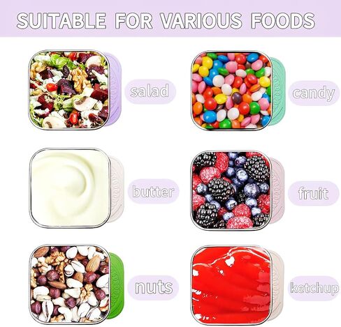 6Pack 6oz Stainless Steel Snack Containers for Kids, Easy Open Leak Proof Metal Toddler Snack Containers with Silicone Lids, Stackable Metal Toddler Lunch Box for Daycare, School and Travel in Saudi Arabia