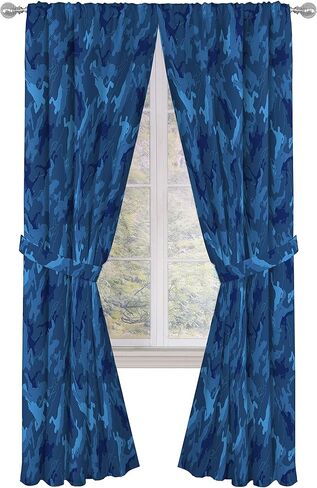 ستائر Jay Franco Fortnite Emote Camo مقاس 84 بوصة - ديكور غرفة جميل وسهل الإعداد، الفراش - تتضمن الستائر 2 ربطات عنق، مجموعة 4 قطع (منتج Fortnite الرسمي) in Kuwait