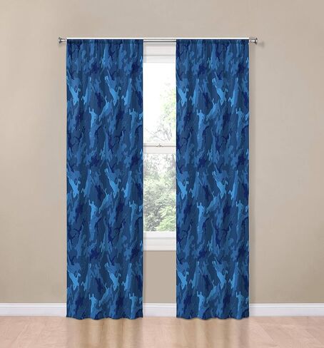 ستائر Jay Franco Fortnite Emote Camo مقاس 84 بوصة - ديكور غرفة جميل وسهل الإعداد، الفراش - تتضمن الستائر 2 ربطات عنق، مجموعة 4 قطع (منتج Fortnite الرسمي) in Kuwait