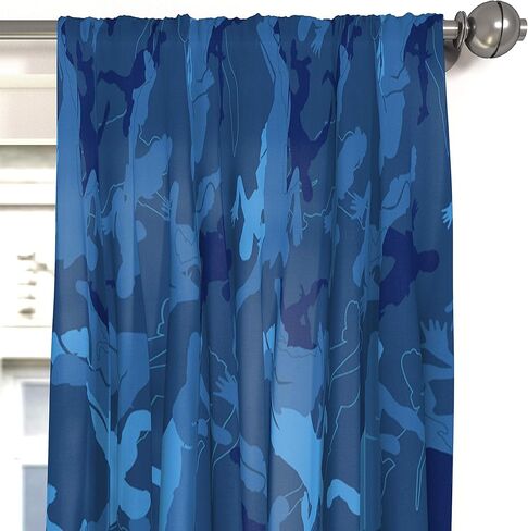 ستائر Jay Franco Fortnite Emote Camo مقاس 84 بوصة - ديكور غرفة جميل وسهل الإعداد، الفراش - تتضمن الستائر 2 ربطات عنق، مجموعة 4 قطع (منتج Fortnite الرسمي) in Kuwait