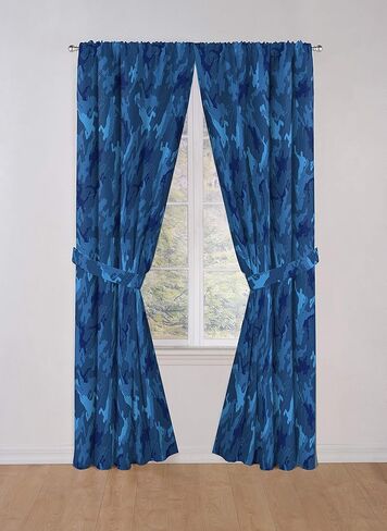 ستائر Jay Franco Fortnite Emote Camo مقاس 84 بوصة - ديكور غرفة جميل وسهل الإعداد، الفراش - تتضمن الستائر 2 ربطات عنق، مجموعة 4 قطع (منتج Fortnite الرسمي) in Kuwait