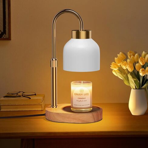Candle Warmer Lamp with 2 Bulbs, Candle Warmer with Dimmer Adjustable Height,Mothers Day Gifts,Electric Wax Warmer Vintage Home Decor,2/4/8H Timer in Saudi Arabia