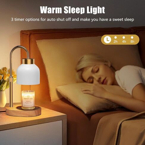 Candle Warmer Lamp with 2 Bulbs, Candle Warmer with Dimmer Adjustable Height,Mothers Day Gifts,Electric Wax Warmer Vintage Home Decor,2/4/8H Timer in Saudi Arabia