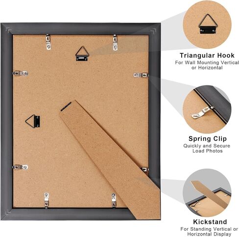 upsimples 11x14 Diploma Frame with High Definition Glass, Display 8.5x11 Certificate with Black over Gold Mat, Degree Document Frame for Wall and Tabletop, Mahogany with Gold Beads, 1 Pack in Kuwait