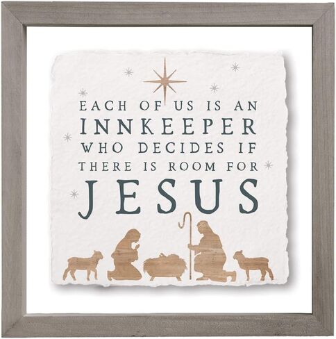 Simply Said, INC Floating Frame Art, Room for Jesus - 10 x 10 inch Framed Wall Artwork FAS1059 in Kuwait