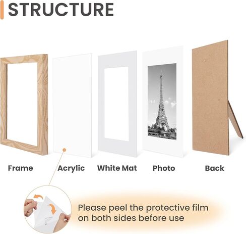 upsimples 5x7 Picture Frame Set of 10, Display Pictures 4x6 with Mat or 5x7 Without Mat, Multi Photo Frames Collage for Wall or Tabletop Display, Black in Saudi Arabia