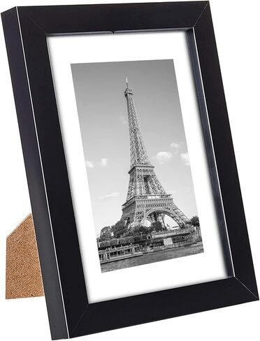 upsimples 5x7 Picture Frame Set of 10, Display Pictures 4x6 with Mat or 5x7 Without Mat, Multi Photo Frames Collage for Wall or Tabletop Display, Black in Saudi Arabia
