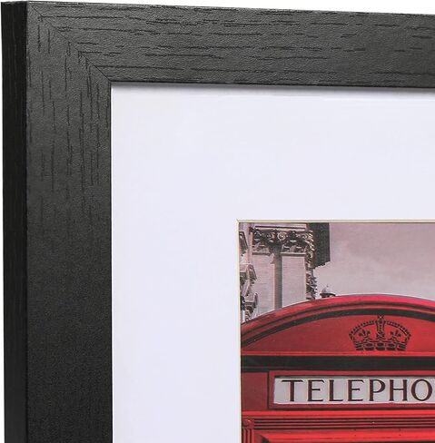 PEALSN 8x10 Picture Frame Set of 6, Display Picture 5x7 with Mat or 8x10 Without Mat, Black Woodgrain in Saudi Arabia