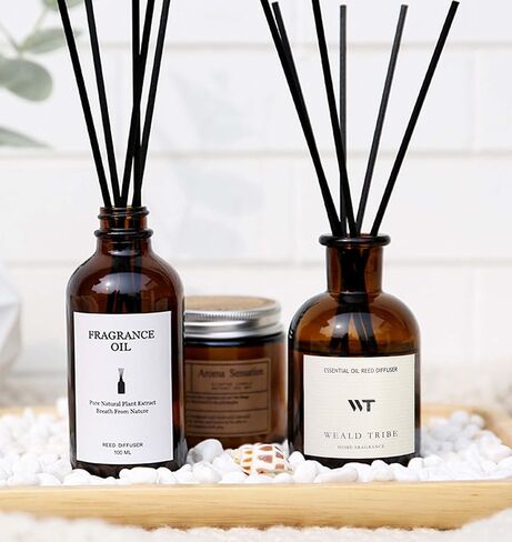 WEALD TRIBE Flower Reed Diffuser Set Eucalyptus & Lavender Scent For Bathroom Accessories Shelf Decor & Air Fresheners, Sticks Defusers With 4.0 fl oz Essential Oils, House Bedroom Office Decor & Gift in Saudi Arabia