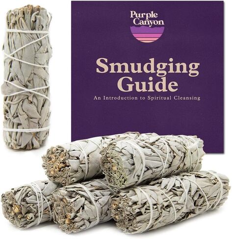 PURPLE CANYON White Sage Bundles - 3 Pack - Sage Smudge Stick for Home Cleansing Incense Healing Meditation and California Smudge Sticks Rituals - 4 Inch in Saudi Arabia