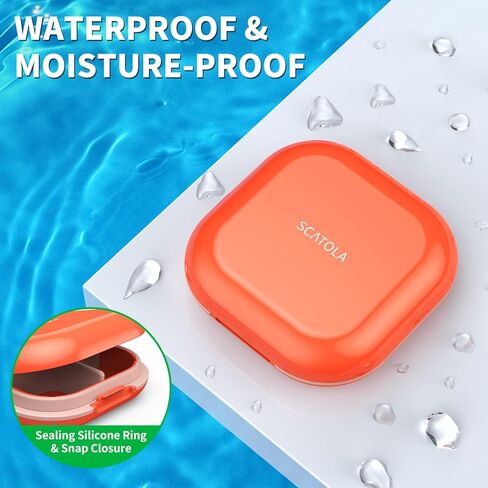 منظم حبوب الدواء اليومي 4 حجرات، صندوق حبوب صغير محمول لحبوب السفر، حاوية حبوب صغيرة لجيب المحفظة، منظم أدوية السفر المدمج للفيتامين وزيت كبد سمك القد، مكمل (أرجواني) in Kuwait