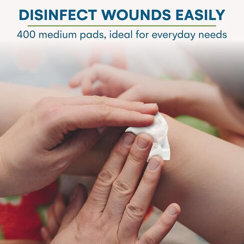 Care Touch Alcohol Wipes Individually Wrapped - Prep Pads with 70% Isopropyl Alcohol, Great for Home, Medical & First Aid Kits Sterilized, Antiseptic 2-Ply Swabs 400 Count in Saudi Arabia