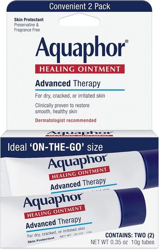 Aquaphor Healing Ointment Advanced Therapy Skin Protectant, Dry Skin Body Moisturizer, 0.35 Oz Tube, Pack of 2 in Saudi Arabia
