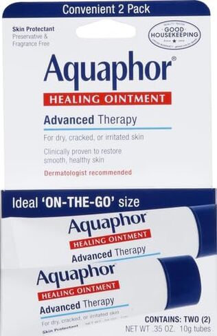Aquaphor Healing Ointment Advanced Therapy Skin Protectant, Dry Skin Body Moisturizer, 0.35 Oz Tube, Pack of 2 in Saudi Arabia