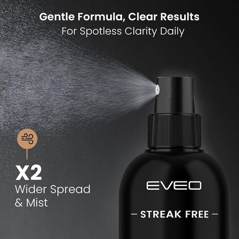 EVEO Eyeglass Cleaner Spray - No Streaks Technology with Microfiber Cleaning Cloth- Glasses Cleaning Kit - Glasses Cleaner Spray with Lens Cleaner Cloth - Screen & Eye Glasses Kit - 8oz (4ozx2) in Saudi Arabia