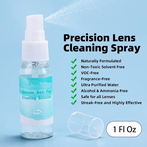 Ordilend Glasses Cleaner Eyeglass Cleaner Kit, Glasses Cleaning Kit Anti Fog Lens Cleaner Spray with Microfiber Cloth, Portable Eye Glass Cleaner Tool, Glasses Repair Kit with Screws Screwdriver in Kuwait