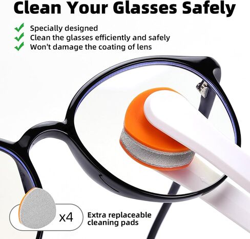 Ordilend Glasses Cleaner Eyeglass Cleaner Kit, Glasses Cleaning Kit Anti Fog Lens Cleaner Spray with Microfiber Cloth, Portable Eye Glass Cleaner Tool, Glasses Repair Kit with Screws Screwdriver in Kuwait