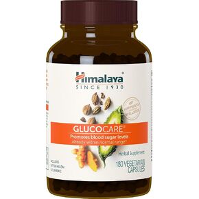 Himalaya GlucoCare Herbal Supplement, Metabolism Support, Pancreatic Support, Triphala, Bitter Melon, Turmeric, Gluten Free, Vegan, 180 Capsules, 90 Day Supply