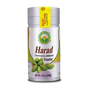 BASIC AYURVEDA Haritaki Powder | 3.53 Oz (100g) | Organic Harad Powder for Healthy Digestion | Natural Terminalia Chebula
