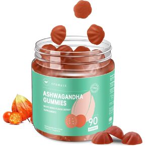 AFXMATE Ashwagandha Gummies for Women, Potassium Magnesium Glycinate Supplement for Adults, Sugar Free Vegan Ashwagandha Gummy (90 Gummies)