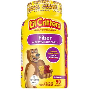 L’il Critters Fiber Daily Gummy Supplement for Kids, for Digestive Support, Berry and Lemon Flavors, 90 Gummies