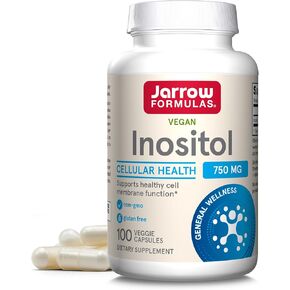 Jarrow Formulas Inositol 750 mg, Dietary Supplement, Liver Support for Cellular Health and General Wellness, 100 Veggie Capsules, Up to a 100 Day Supply
