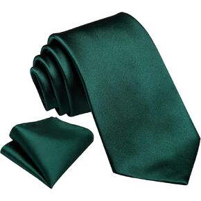 Barry.Wang Ties for Boys 47.2" Self-Necktie Kids and Pocket Square Set Teenager Uniform Graduation Performance Age 6-15