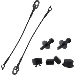 Rear Tailgate Cable Tailgate Support Cable Strap Fit for 1996-2001 Dodge Ram 1500 1996-2002 Ram 2500 3500 Pickup Replace 55345124AB 55345125AB w/Tailgate Lock Striker Latch Bolt & Hinge Bushing