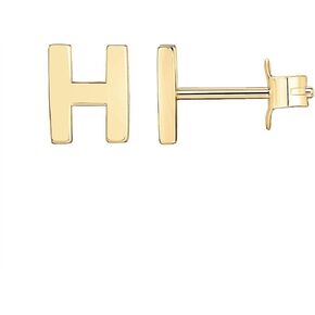PAVOI 14K Gold Plated Sterling Silver Alphabet Letter Earrings | Personalized Initial Earrings
