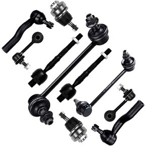 SCITOO 10pcs Suspension Kit Front Inner Outer Tie Rod End Front Rear Sway Bar Link Front Upper Ball Joint Fit 2006-2010 For Ford Fusion 2007-2009 For Lincoln MKZ 2006 Zephyr