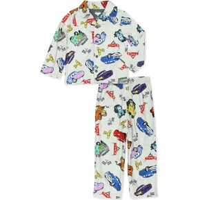 Disney Cars Toddler Kids Flannel Coat Style Pajamas Set