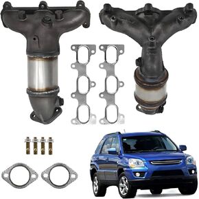 محول حفاز مناسب لسيارة Hyundai Tucson 2005-2009 لكيا سبورتاج 2005-2010 Sport V6 2.7L يسار يمين فقط محرك العجلات الأمامية 674-944 674-677 in Kuwait