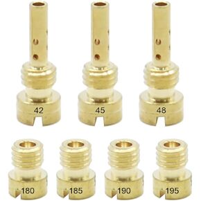 7 Pcs 27490-04 Carburetor Main Slow Jet Kit, Replacement for Harley CV40 Softail 1988-2017, Replacement for Harley Touring 1988-2016 Sportster 1998-2021, Replaces 27465-04