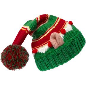 Christmas Hats with Ears Beanie for Women Knitted Christmas Funny Hat Christmas Party Costume Accessories New Year Thanksgiving Day