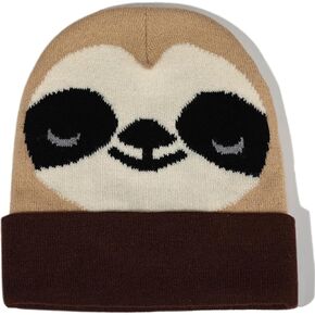Sloth Beanie Hat Funny Gifts for Women Men Sloth Lover Gifts Cute Christmas Stocking Stuffers Sloth Themed Accessories