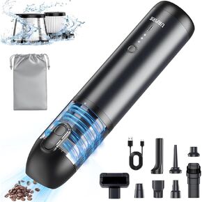 Car Vacuum Cleaner-18000PA High Power,Rechargeable Handheld Vacuum Cleaner,Single Touch Empty, Type-C Fast Charging,3 in 1 Mini Blower Inflator Pump Vacuum Cleaner for Car,Home