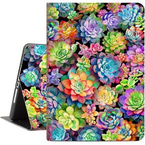 حافظة iPad 10.2 على شكل فراشة، حافظة لجهاز iPad الجيل التاسع/الثامن/السابع (2021/2020/2019) مقاس 10.2 بوصة، حافظة حماية لجهاز iPad الجيل التاسع مع حامل قابل للتعديل، تنبيه/نوم تلقائي، زهور صفراء