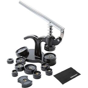 Eventronic Watch Press Set Back Case Closer, 14pcs Watch Case Closer, 18/21/24/28/31/33/36/40/44/50mm Dies, Watch Repair Kit