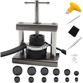 LYECUN Watch Press Tool Set, Watch Battery Replacement Tool Kit, Watch Press Set Back Case Closer