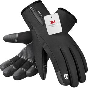Winter Gloves Men & Women Made with 3M Premium Insulation, Waterproof Snow Ski Gloves with 10 Touchscreen Fingers & 5-Layer Fabric, Windproof Thermal Warm Gloves for Cold Weather