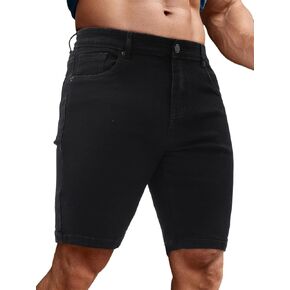 Men's Casual Slim Fit Denim Jean Shorts Skinny Stretch Summer Hot Short in Kuwait