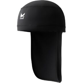 Mission Cooling Helmet Liner with Nape, Black - Lightweight & Breathable - Cools Up to 2 Hours - UPF 50 Sun Protection - Machine Washable