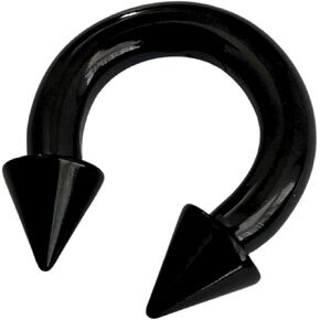 2g-14g Big Gauges Black Cone Spike Horeshoe Septum Pincher Ring Stretching Ear Plugs Tapers nose Gauges 2g 4g 6g 8g 10g 12g 14g gauge